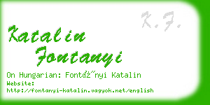 katalin fontanyi business card